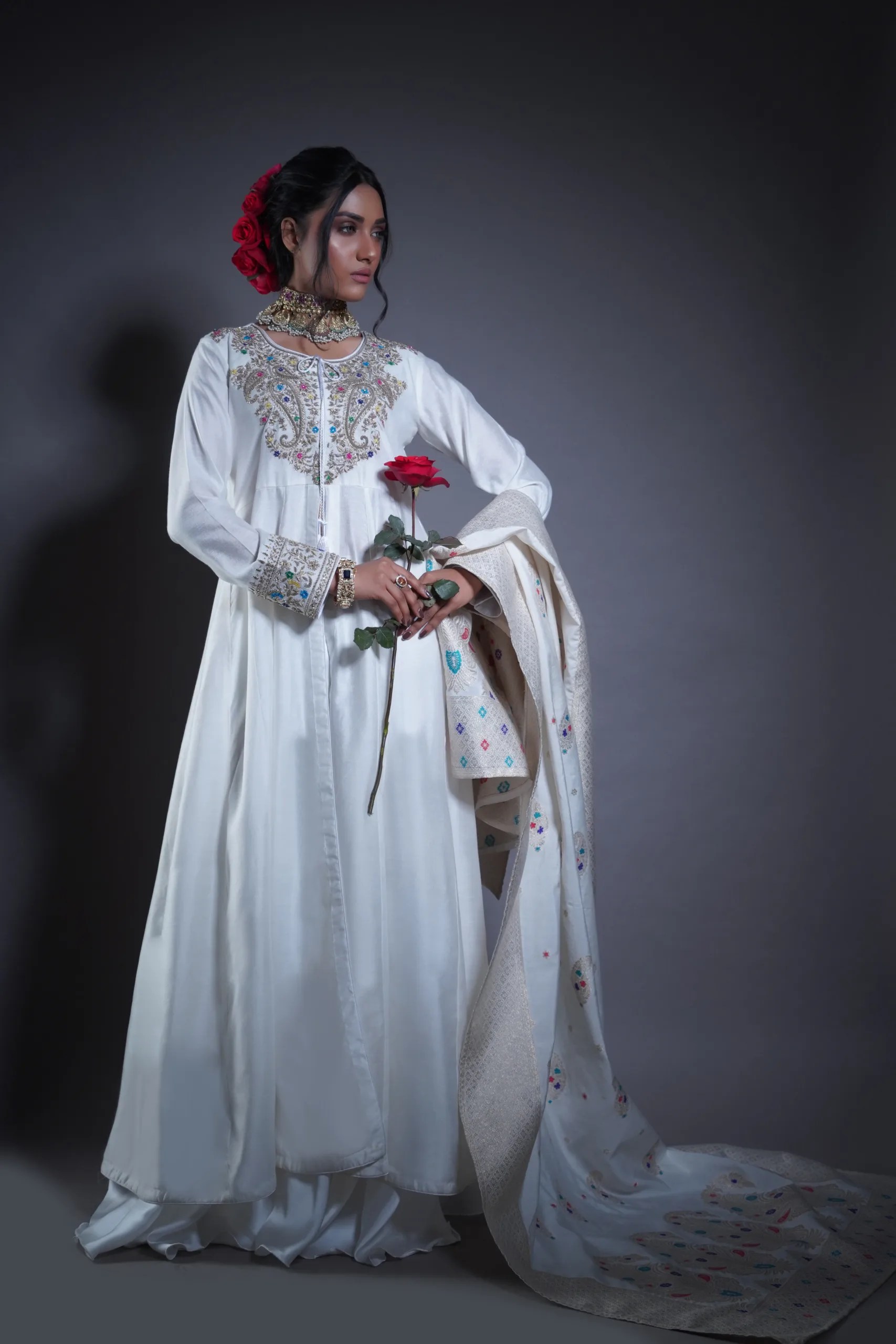Dreamy White Frock - White Elegant Trending Frock