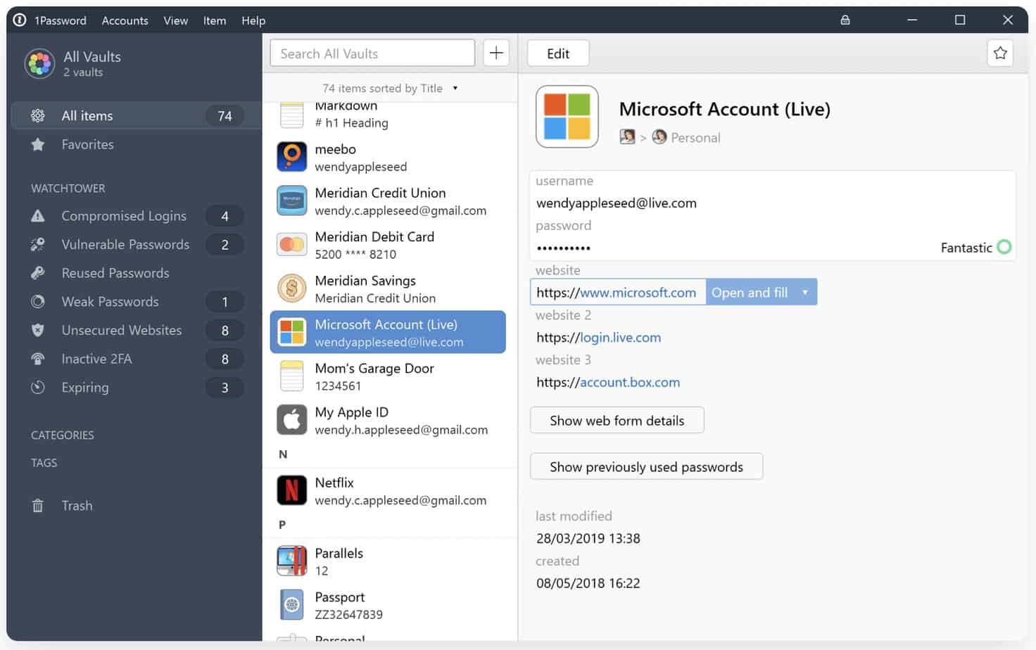 האפליקציה הטובה ביותר לניהול סיסמאות: 1Password