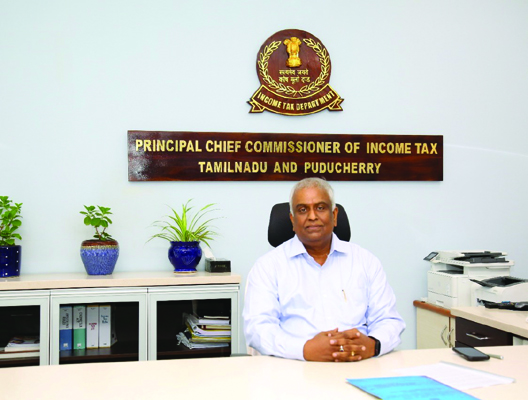 R Ravichandran assumes charge as Principal Chief Commissioner of Income ...