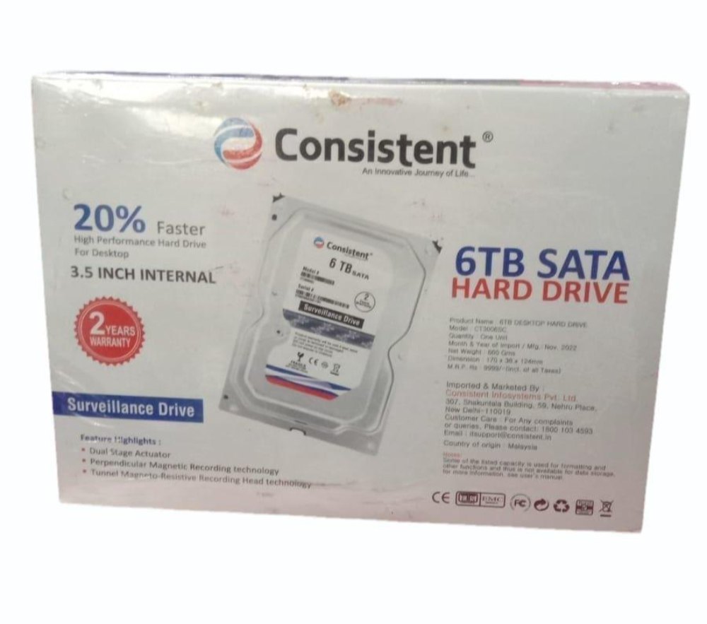 Consistent 6TB SATA 3.5 Inch Internal Hard Drive - Ncaps Infotech