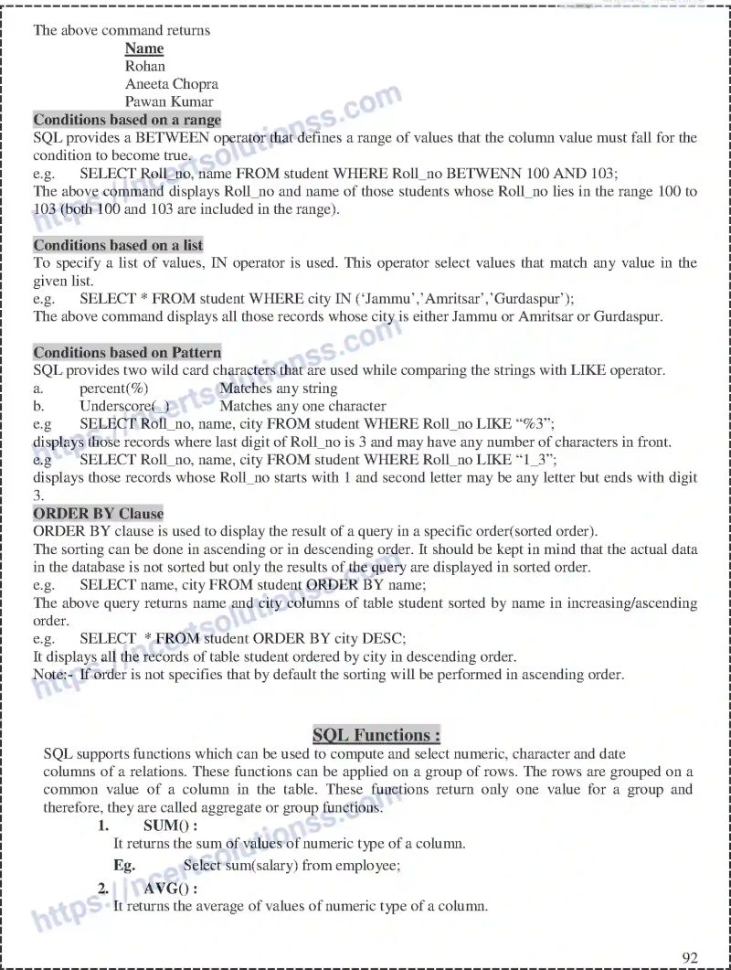 Cbse Class 12 Computer Science Database And Sql Notes Set A - Beautiful Dark Wallpaper - Retina