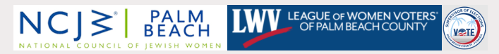 NCJW, LWV, SOE logos