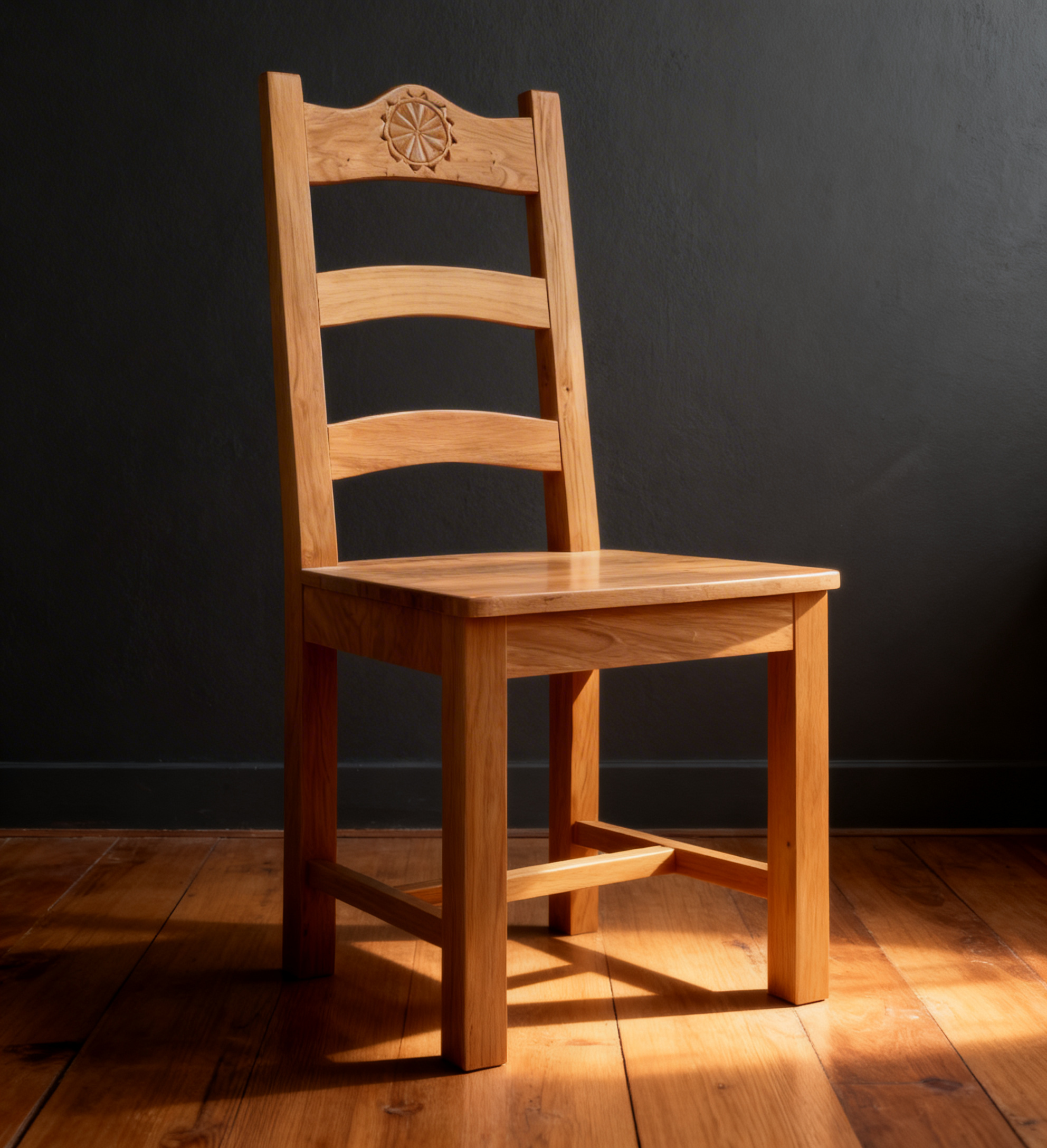 Scaun clasic sculptat Leon stejar