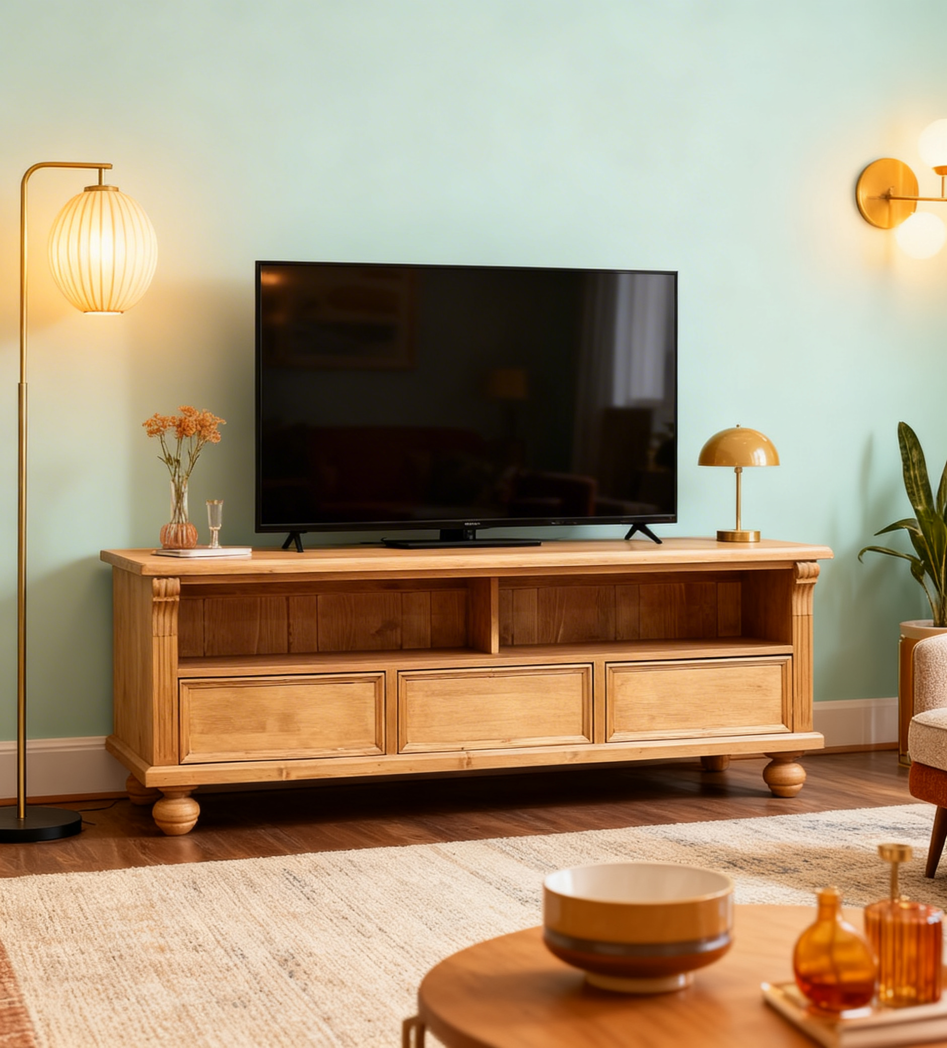 Comodă TV cu 3 sertare clasică Edith