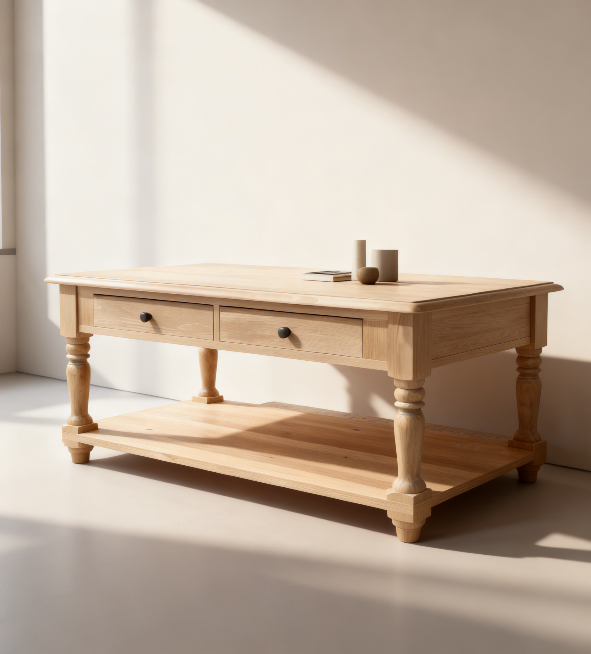 Masă de cafea clasică cu 2 sertare Giulia