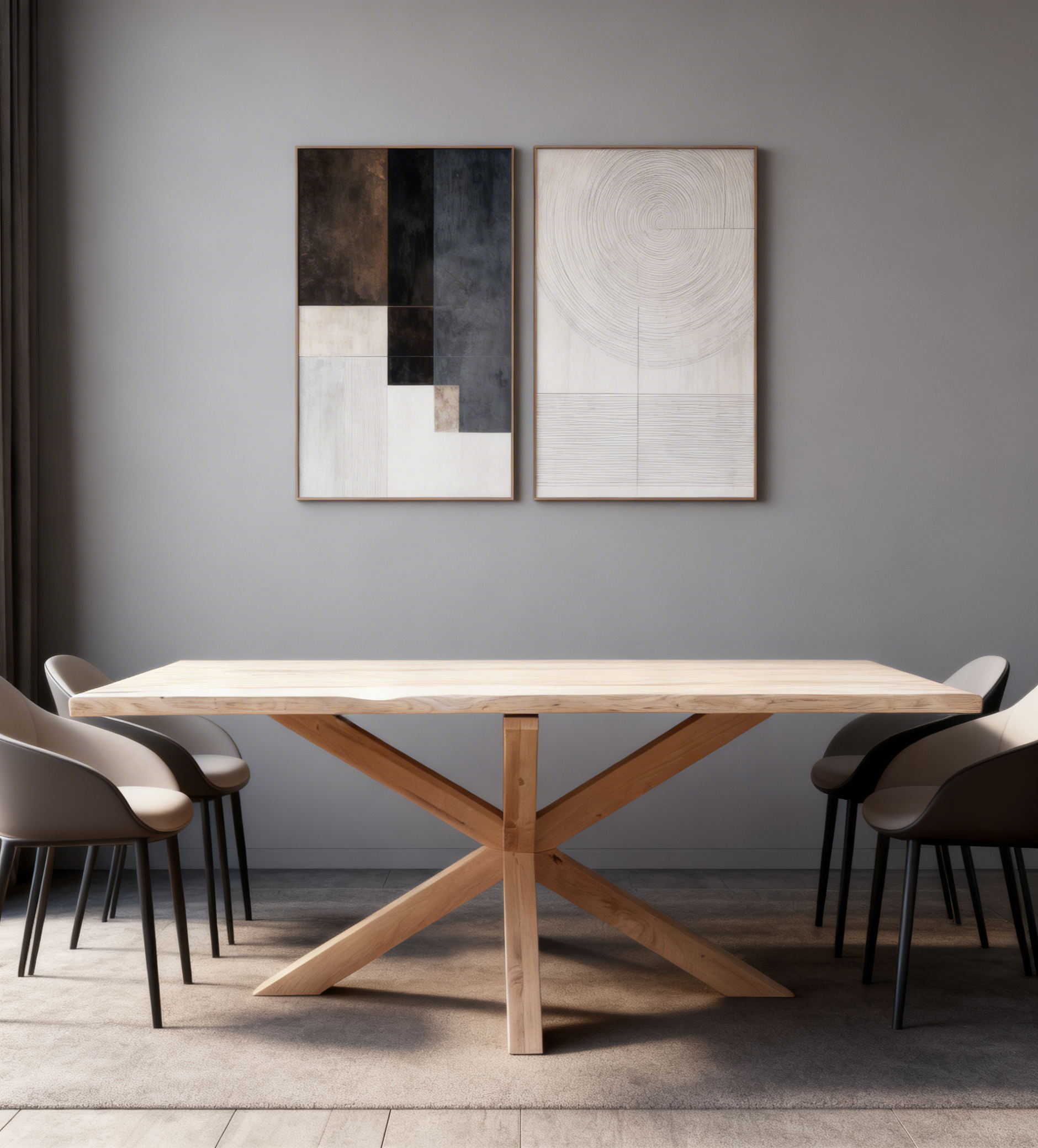 Masă modernă spider James stejar