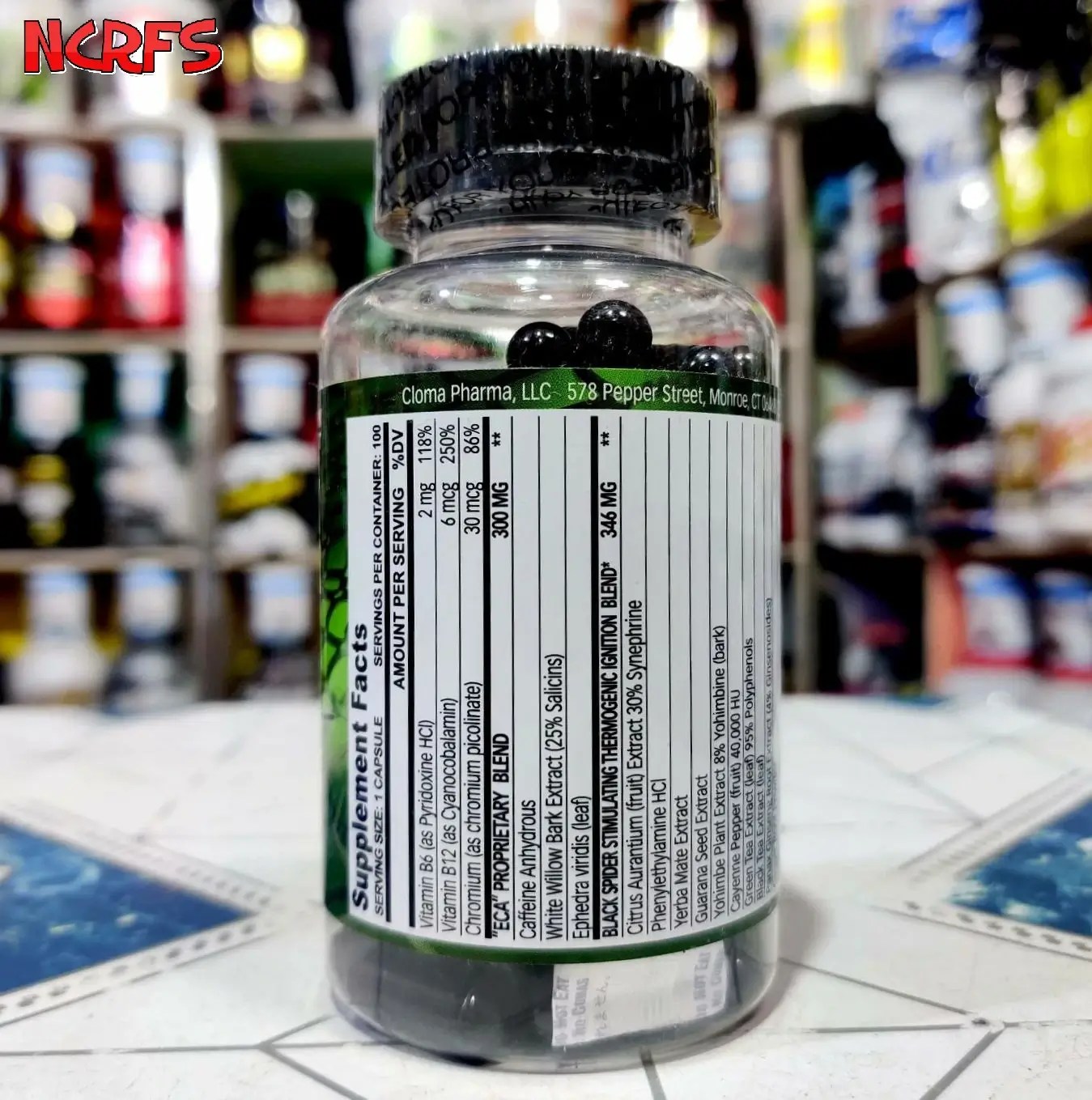 Cloma Pharma Black Spider Fat Burner 100 Capsules - NCR FOOD Supplements
