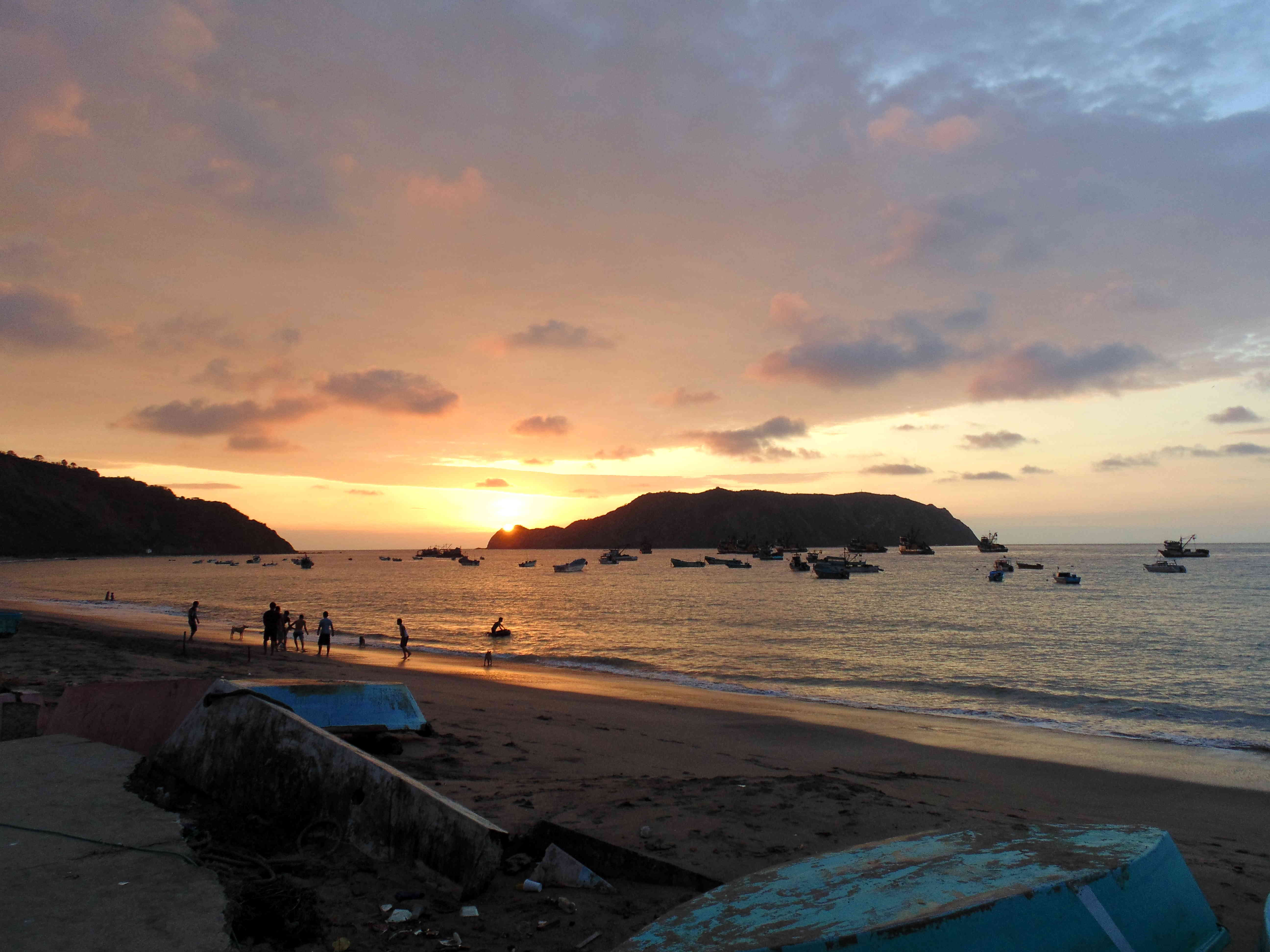 Ile de Salango, coucher de soleil