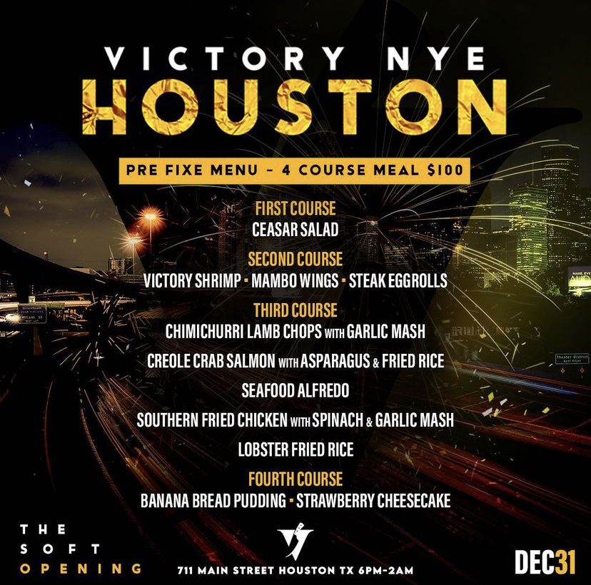 NYE Houston Neat Menus