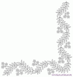 embroidery decorative corner pattern patterns flower border riscos bordado crewel disegni ricamo livre needlenthread flowers corners leaves applique stitch different