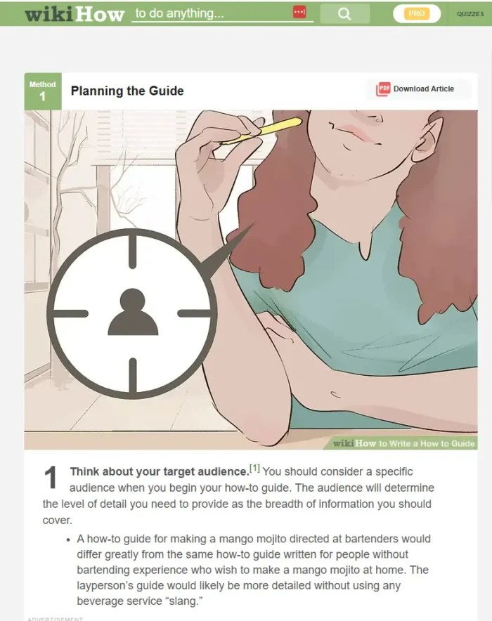 A WikiHow article.