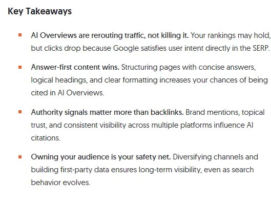An example of key takeaways.