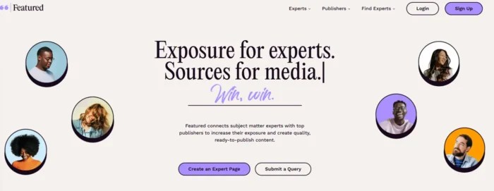 The Featured platform.