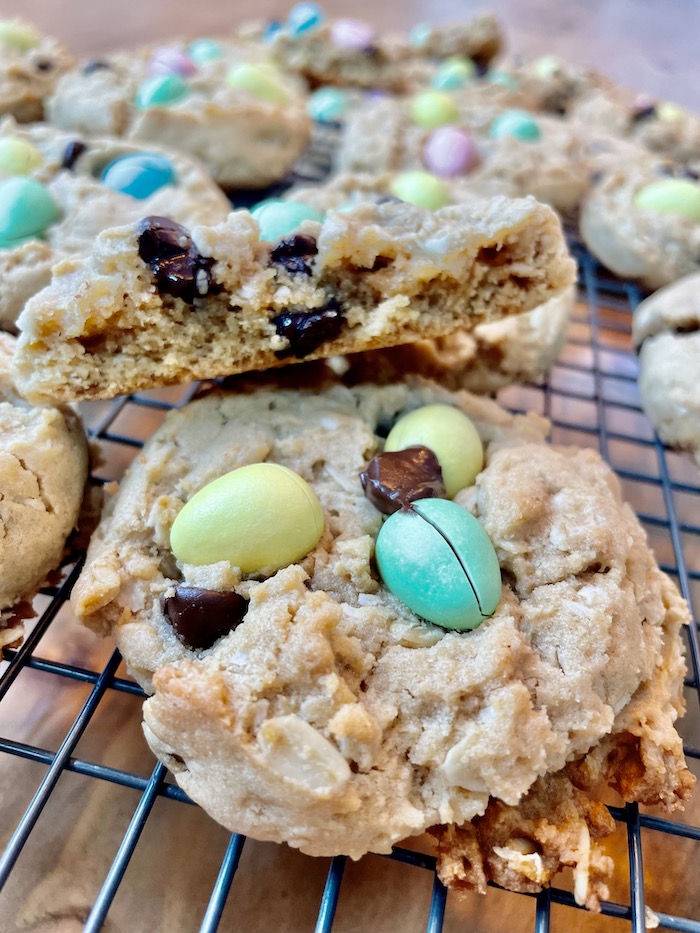 Easter Chocolate Chip Cookies with Mini Eggs