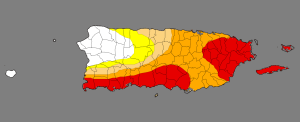 Una tercera parte de Puerto Rico ya se encuentra bajo sequía extrema