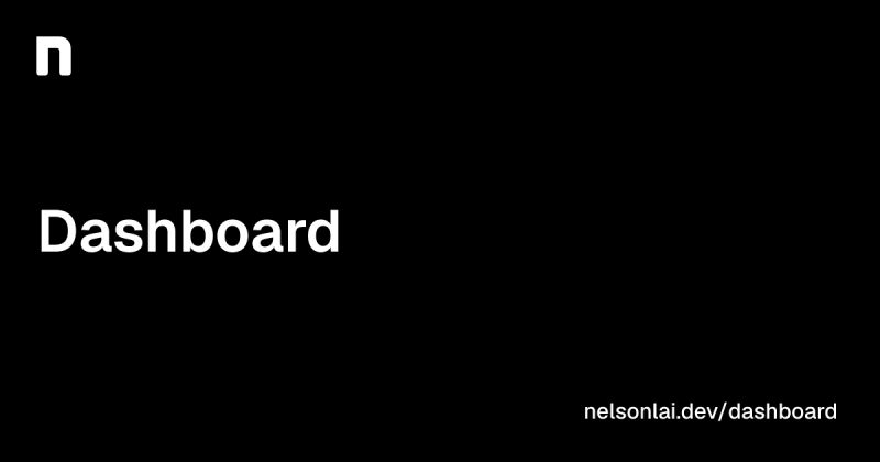 Dashboard Nelson Lai A Full Stack Engineer - Modern Geometric Pattern - Desktop