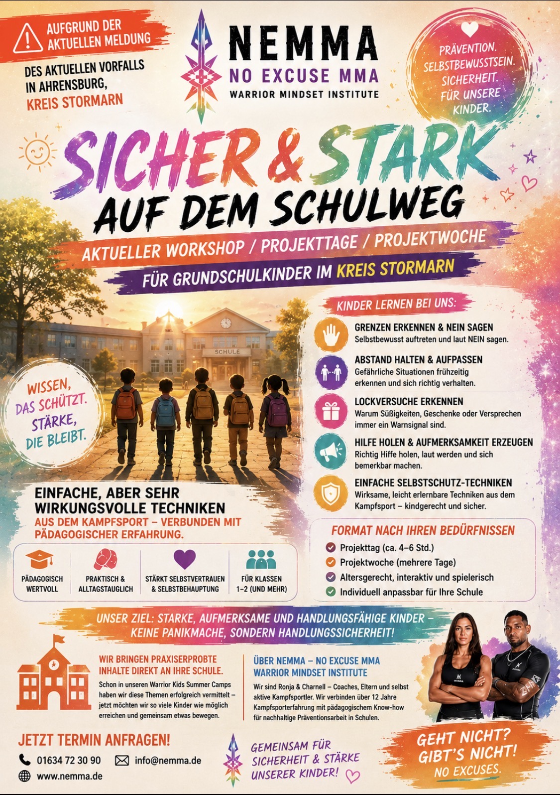 NEMMA Schulprogramm – Sicher und stark auf dem Schulweg