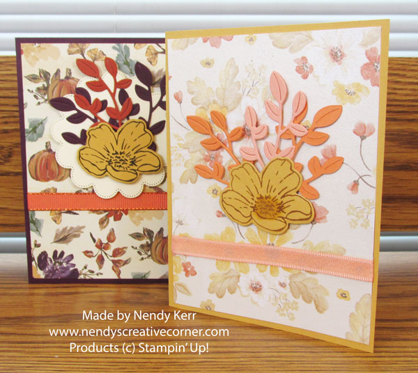Shimmering Glow of Harvest and Boutique Blossoms Card