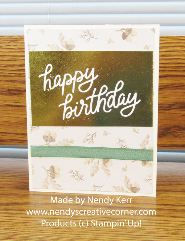 Reverse Hot Foil Birthday Card 