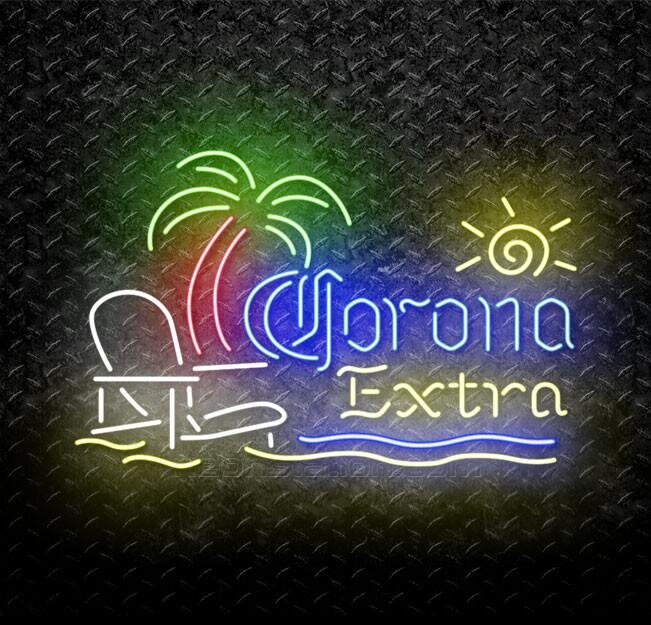Buy Corona Extra Palm Tree Seaside Neon Sign Online // Neonstation