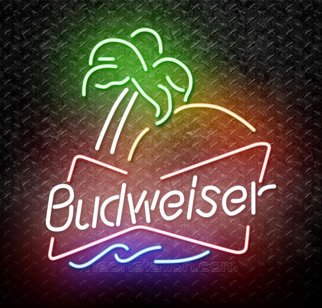 Budweiser Single Palm Tree Neon Sign For Sale // Neonstation