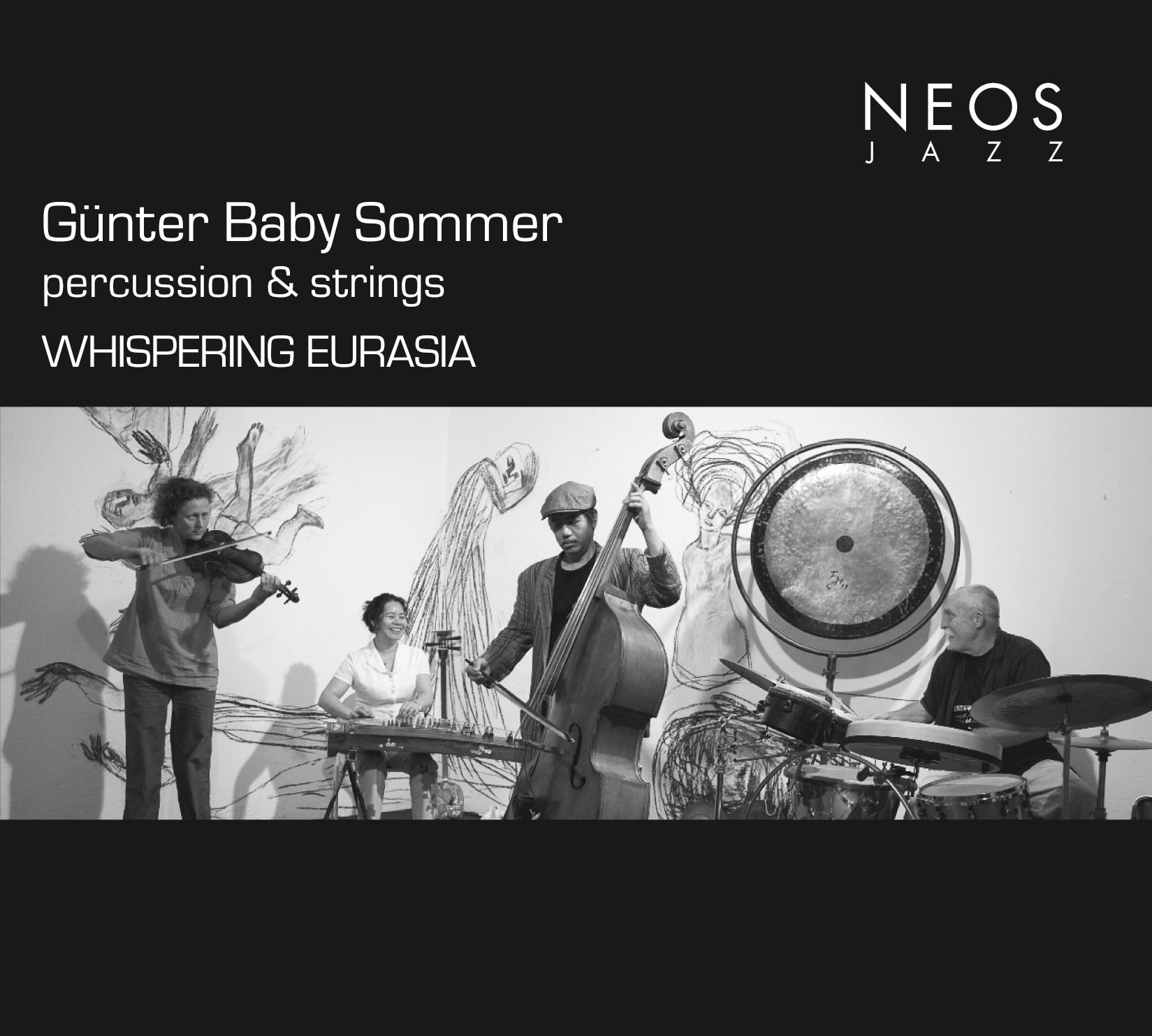 Günter Baby Sommer, Akira Ando, Xu Fengxia, Gunda Gottschalk: Günter Baby Sommer / percussion & strings - WHISPERING EURASIA