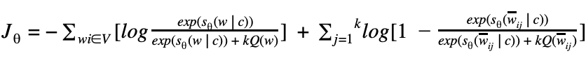 Word embedding loss function