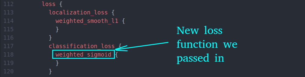 classification loss code