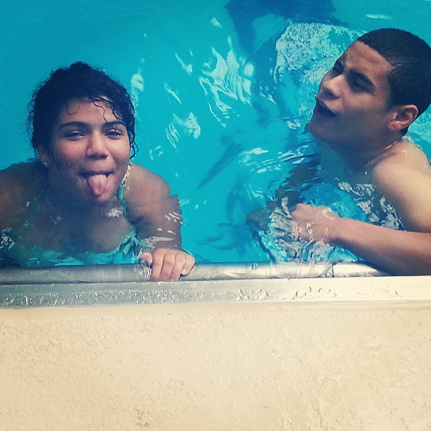 More pool. The next day was SO hot and humid we went back to the pool