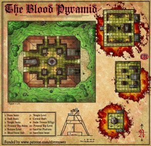 Elven Tower maps D&D