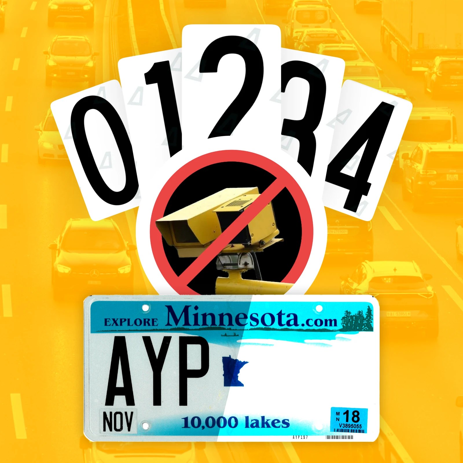 Invisible number plate film