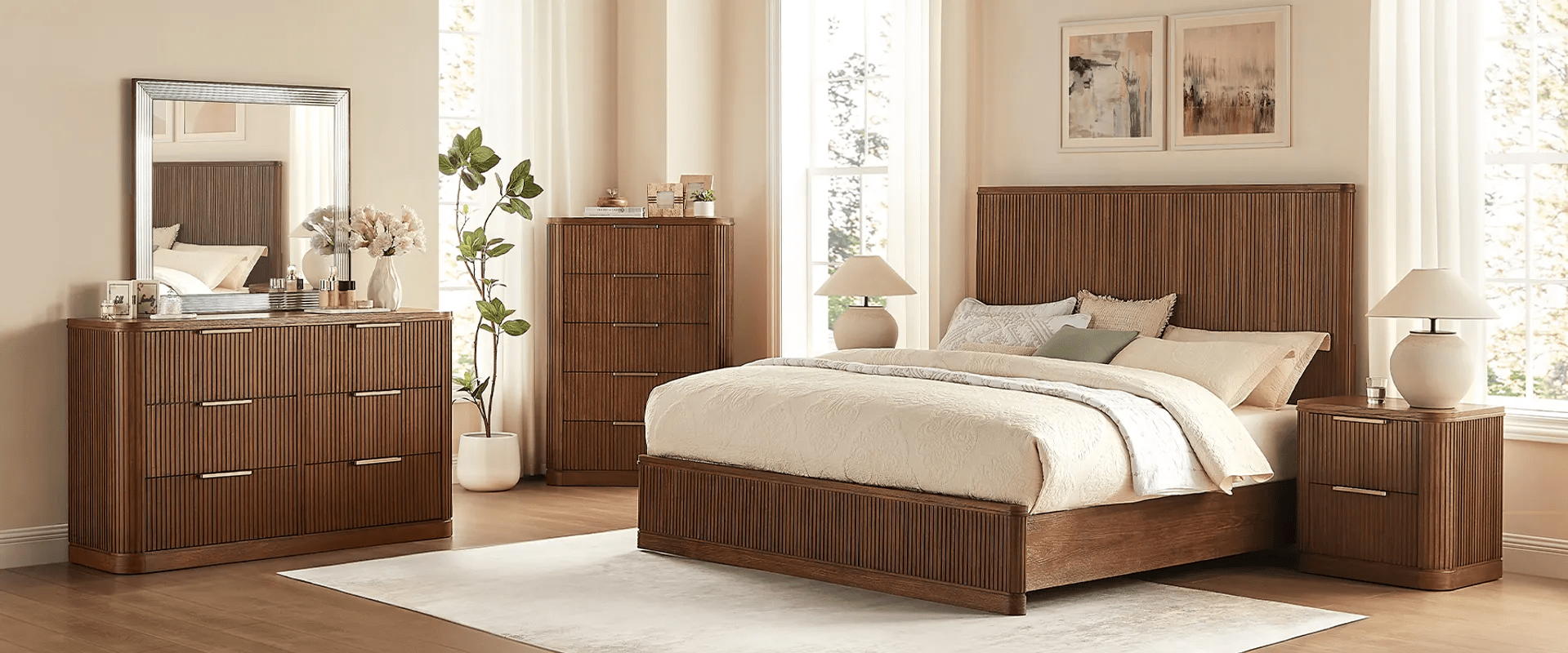 How to Create a Calm Mid-Century Modern Bedroom