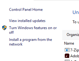 Programs and Features