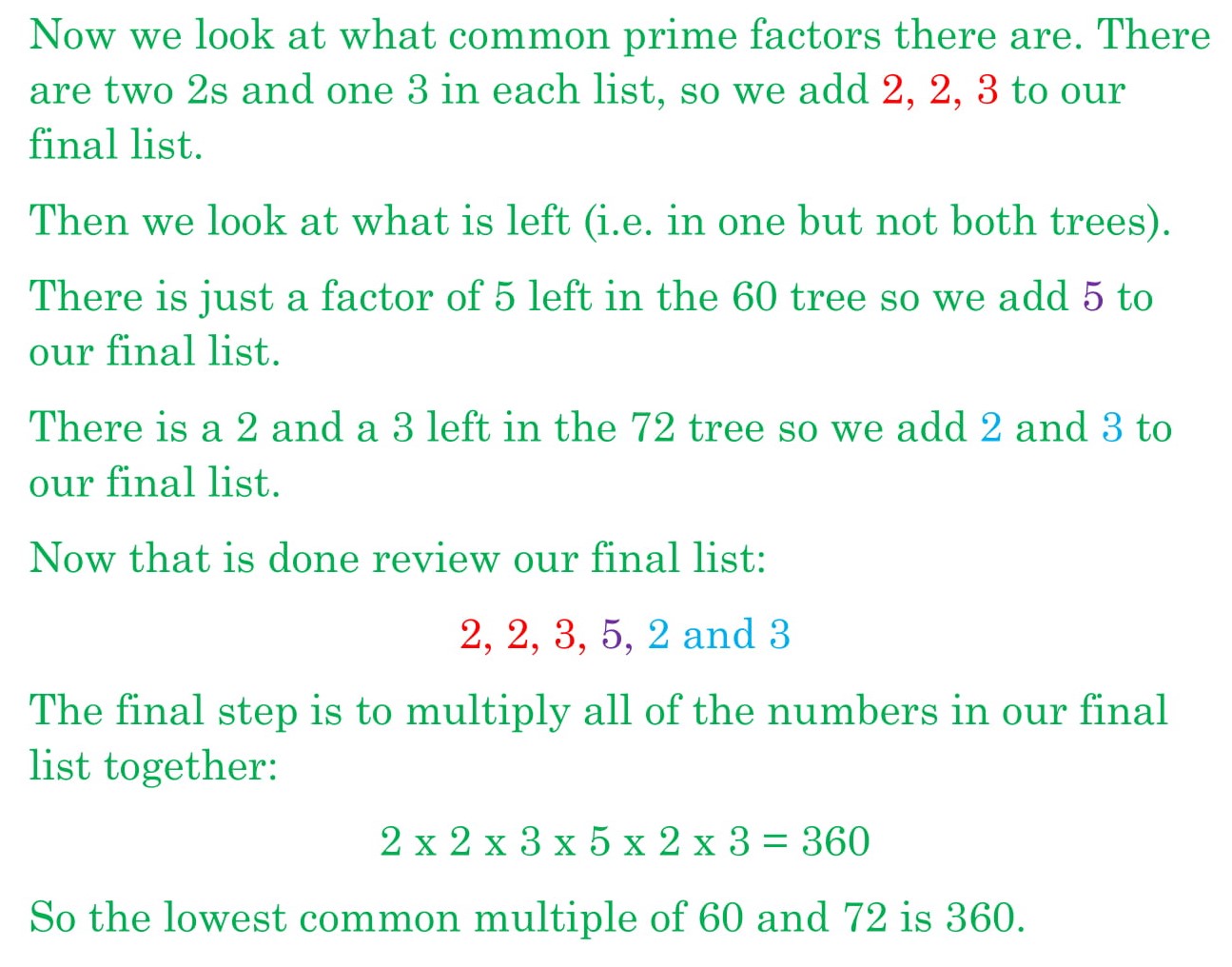 Lowest common multiple