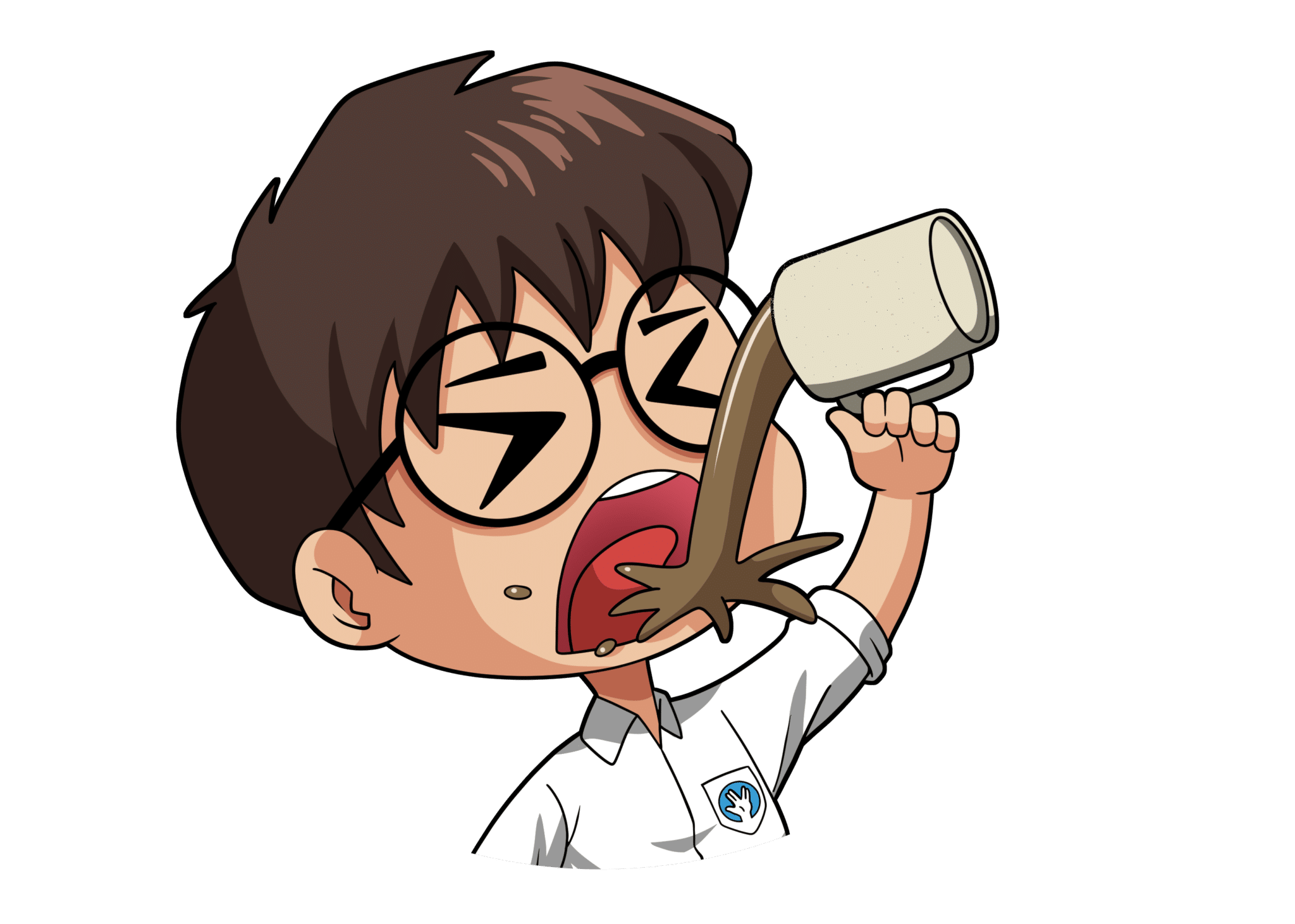 Nerd Java Character for Specialty Coffee