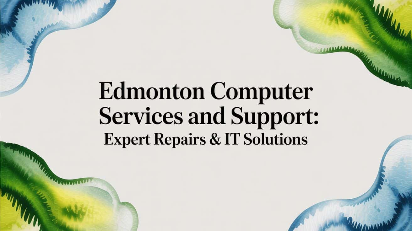 Edmonton Computer Services and Support: Expert Repairs & IT Solutions