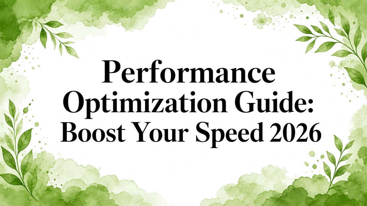 Performance Optimization Guide: Boost Your Speed 2026