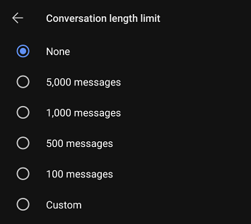 android conversation length limit как удалить сигнал с телефона