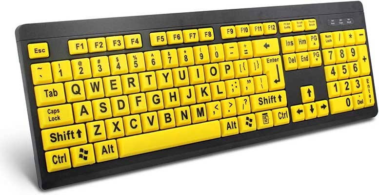 5 best large print keyboards for the visually impaired [2023 updated]