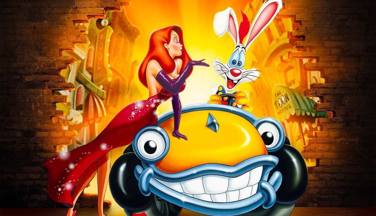 Jessics Rabbit and Roger Rabbit in a car in the film Who Framed Roger Rabbit.