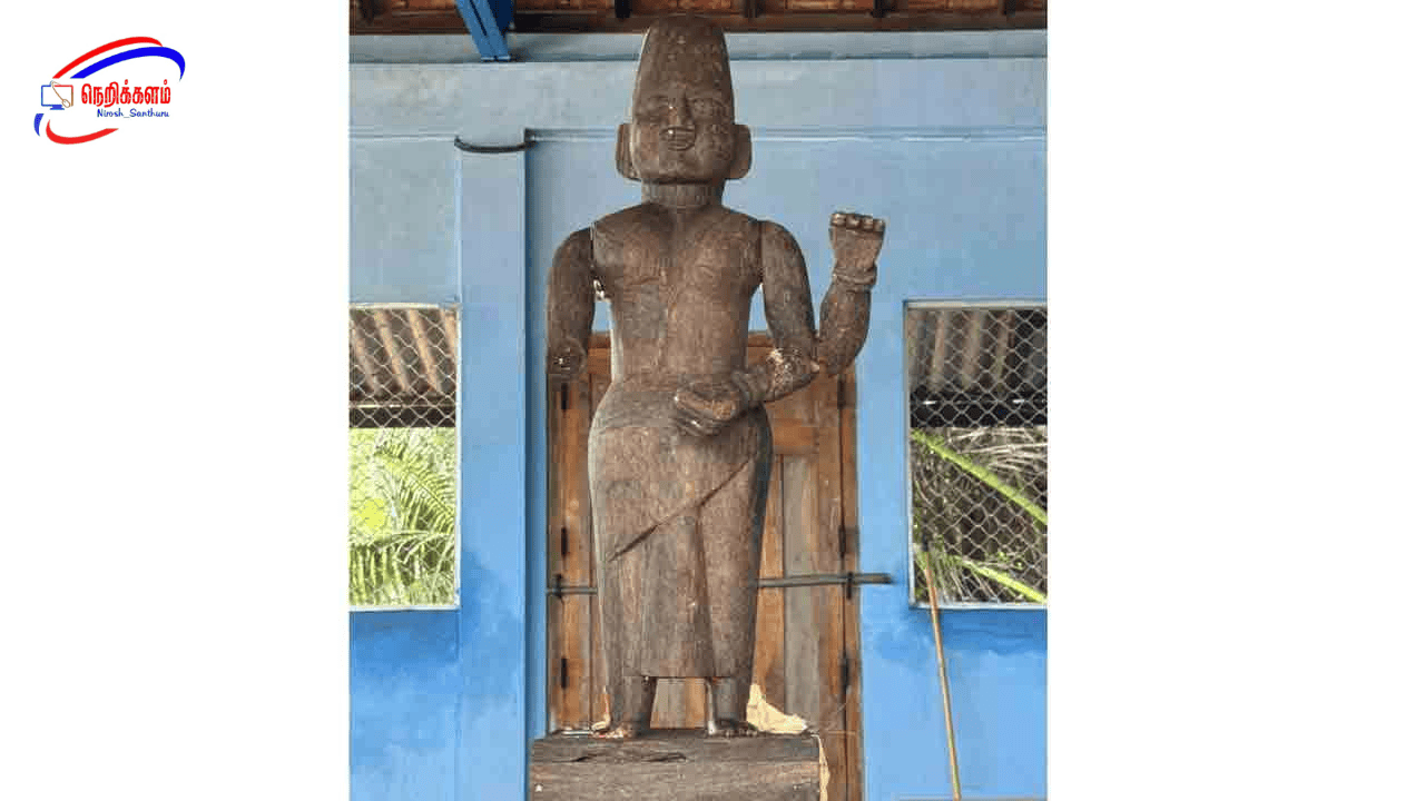 யாழ்ப்பாணம் வளலாய் கடற்கரையில் சேதமடைந்த பௌத்த சிலை ஒன்று கரையொதுங்கியது