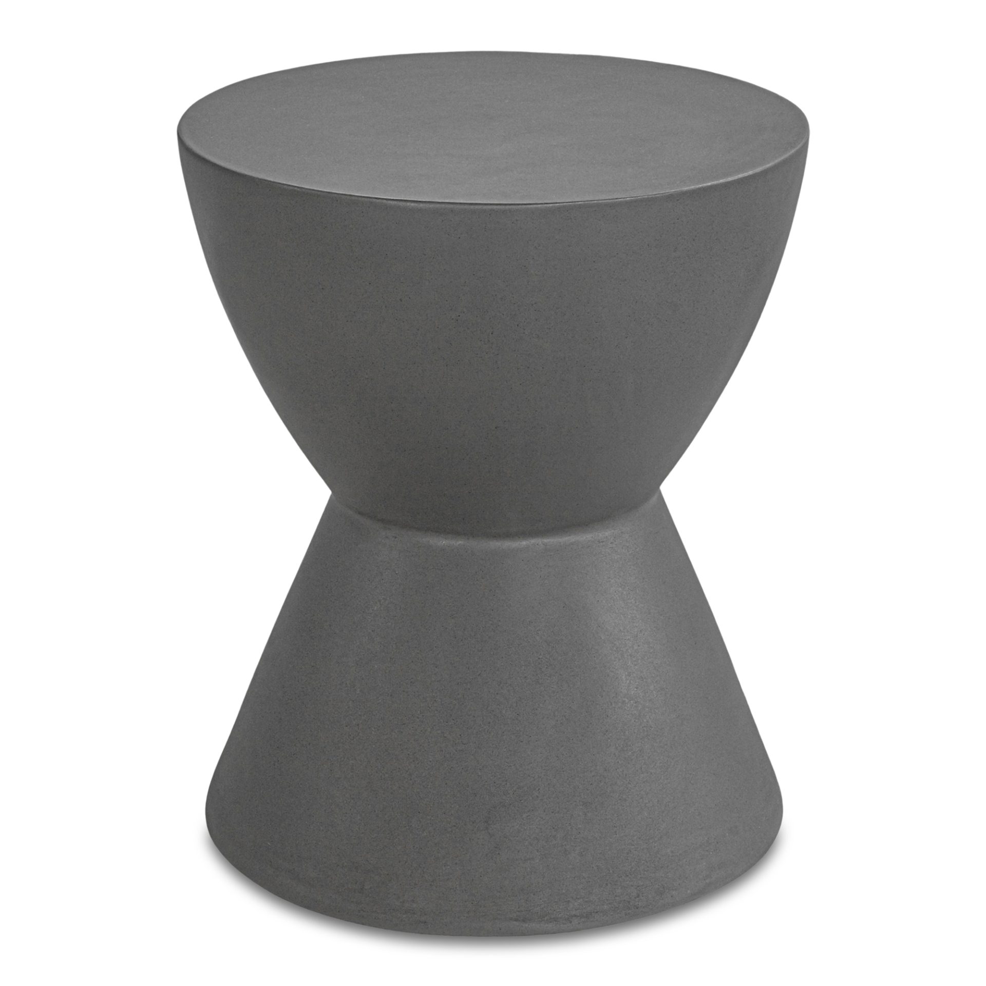 This outdoor stool is made of a high-quality concrete and fiber mix