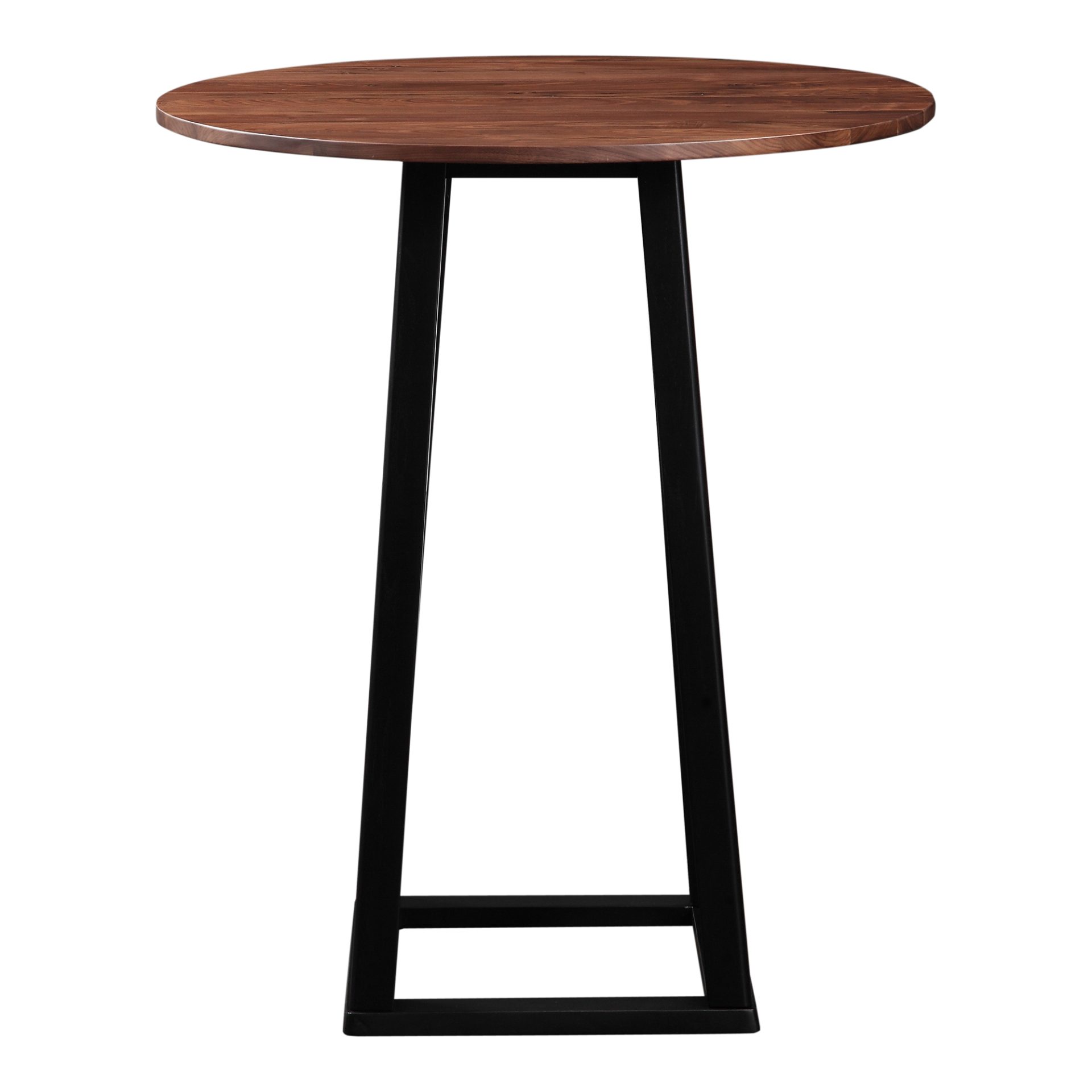 With a solid walnut top and sturdy black rubberwood base