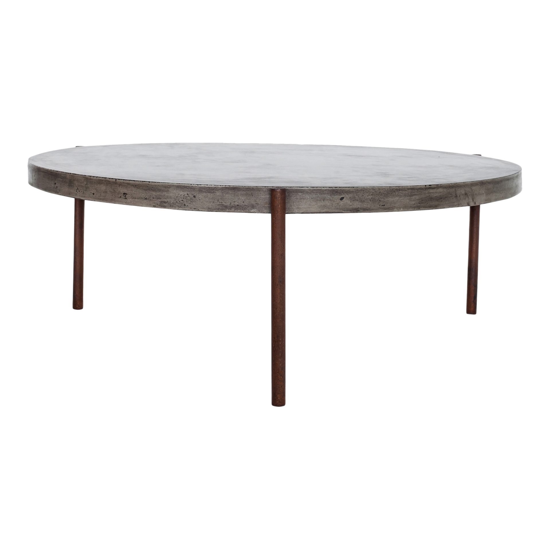 Mendez is a 3' round table with a light-weight fiber-stone top and thin steel legs. A freshly modern look.