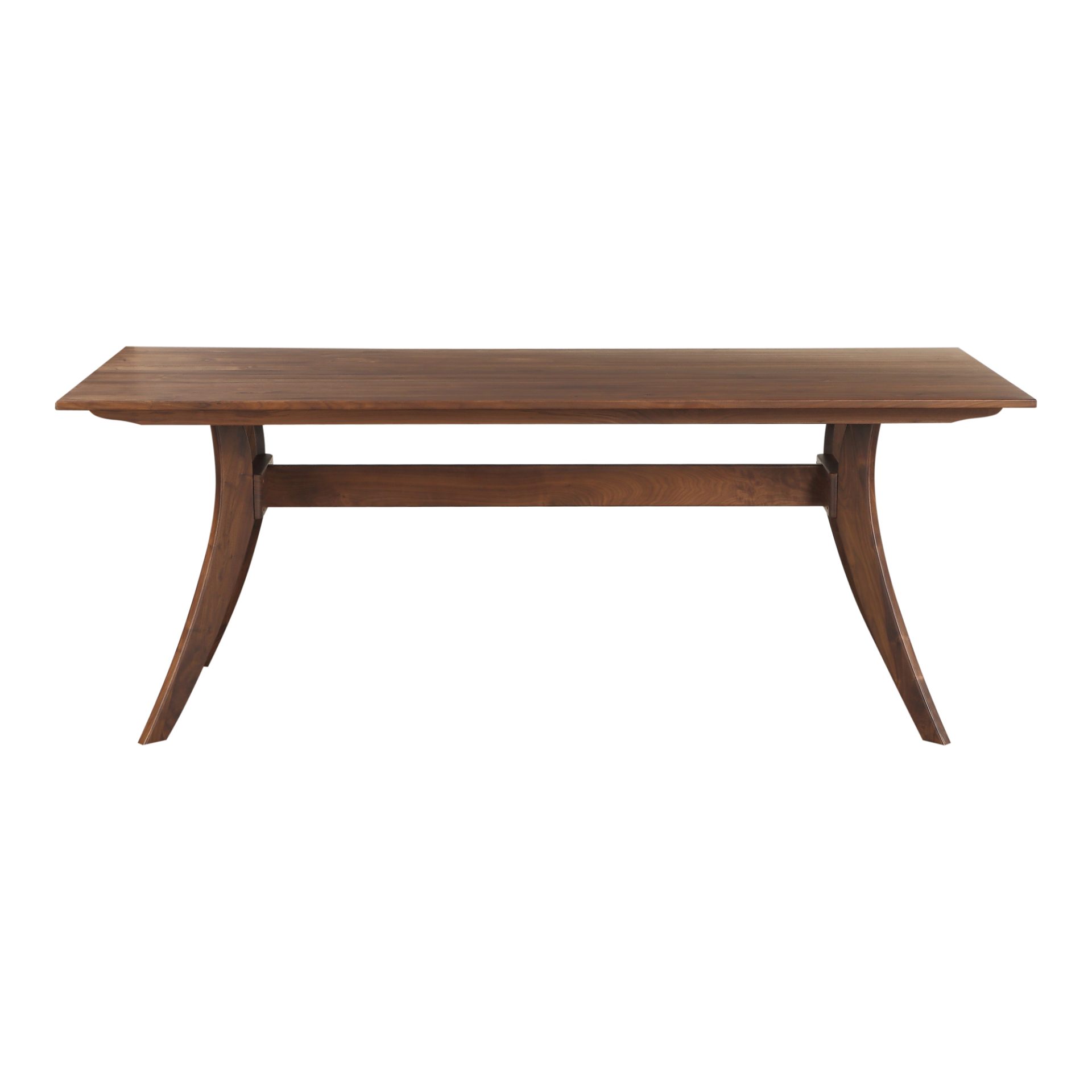 The Florence Dining Table's simple and elegant mid-century design creates a seamless transition into any dining space. Made from solid American walnut