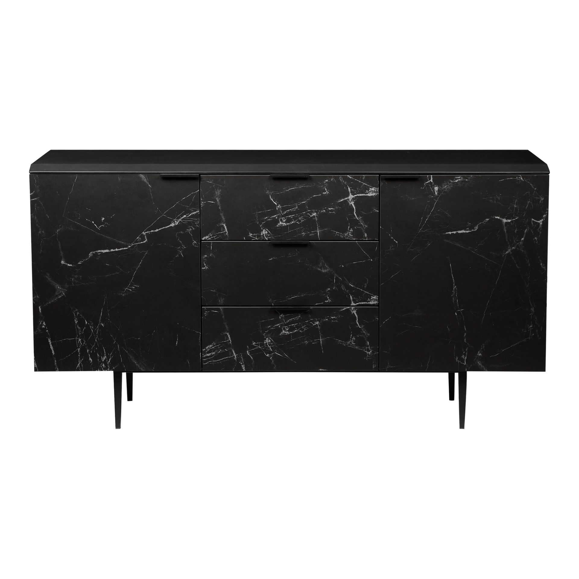 The Medici sideboard highlights flawless form that follows function as a moody storage solution for the dining or living room. With sleek