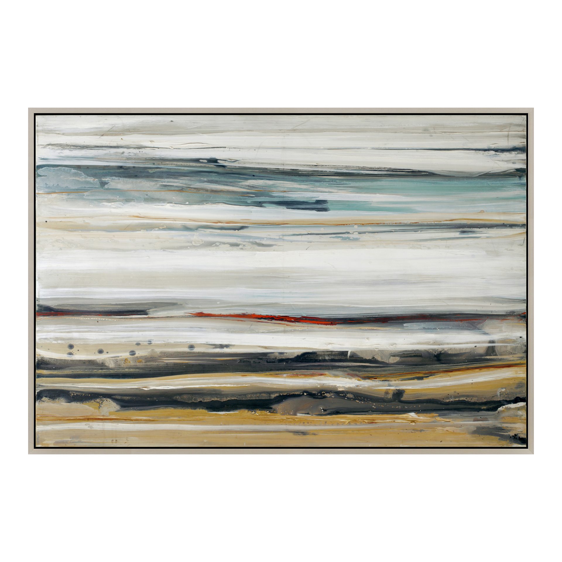 A natural colored painting that is relaxing and easy to get lost in the layers and texture. This painting is sure to add a splash of contemporary color to your living space.