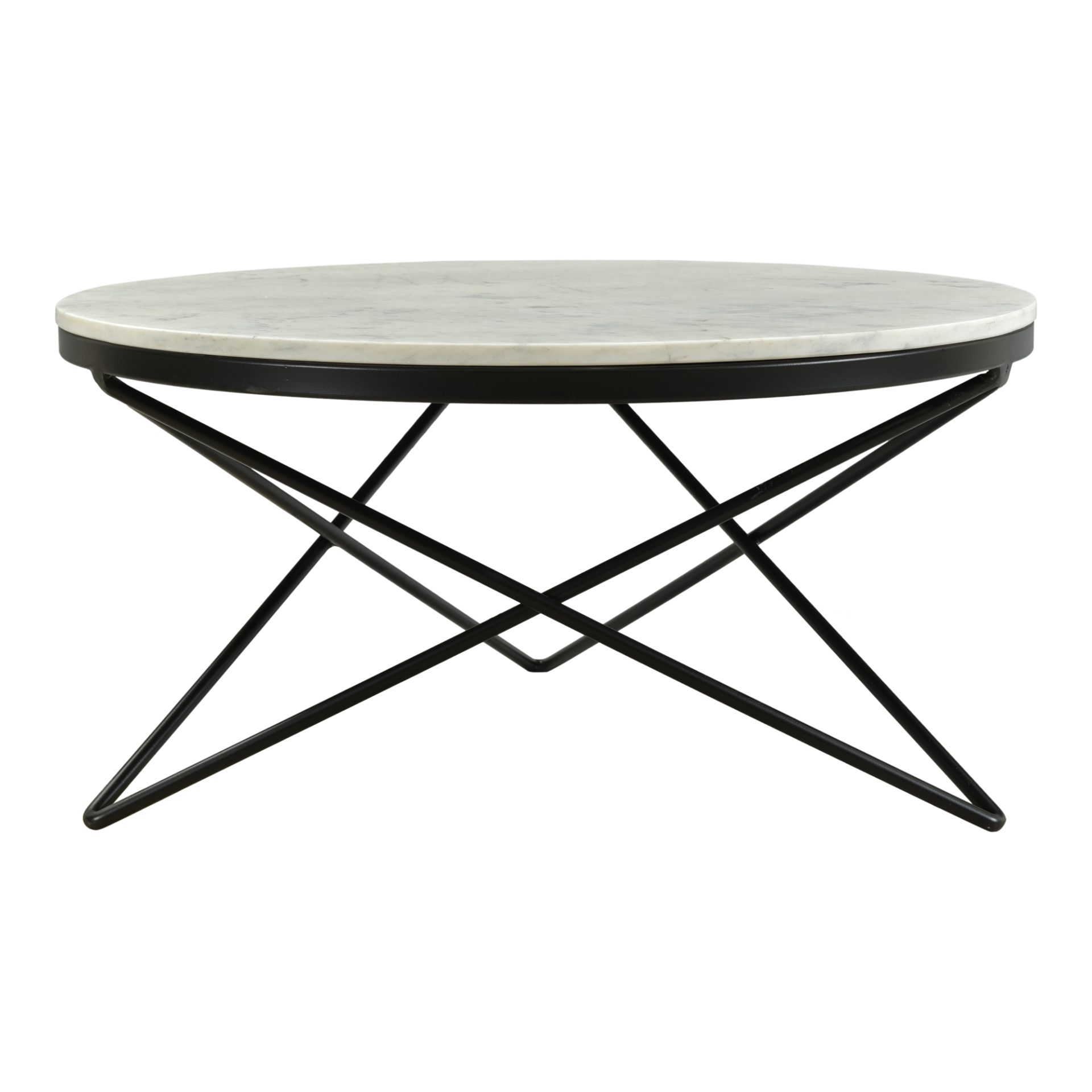 The best pairing since the G&T was created. The Haley Coffee Table's white marble tabletop and black hairpin combine to make an astounding contemporary- modern design. A simple