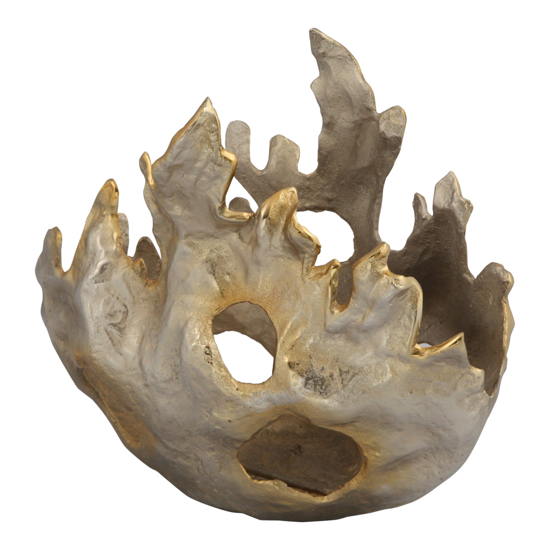 Add an artistic element to your table with the Rupture sculpture. Made of solid aluminum