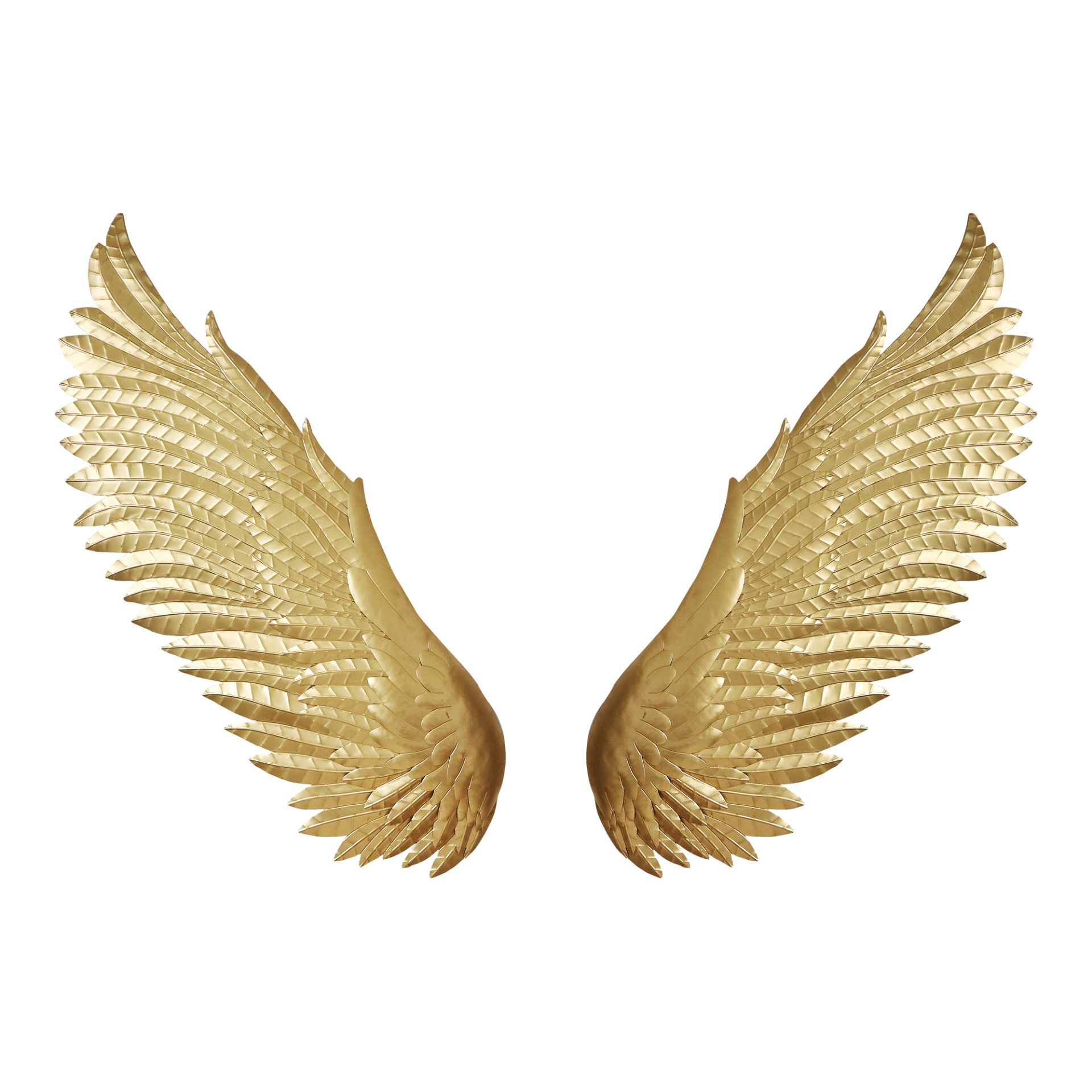 Make a golden statement with this winged wall decor that will add a bold look to any space. Perfect for an angelic photo-op